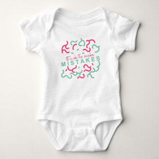 Body Para Bebê Está Ok Cometer Erros Formas Verde Vermelho