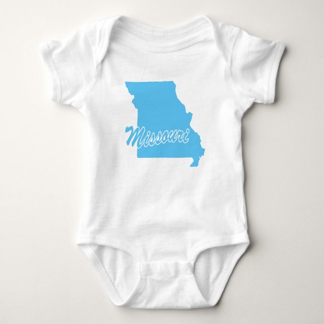 Body Para Bebê Estado Da Forma Do Missouri (Frente)