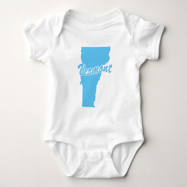 Body Para Bebê Estado Da Forma Vermont (Frente)