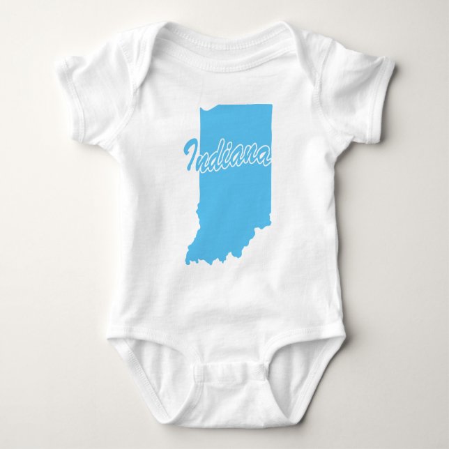 Body Para Bebê Estado de Indiana Forma Bebê Bodycase (Frente)