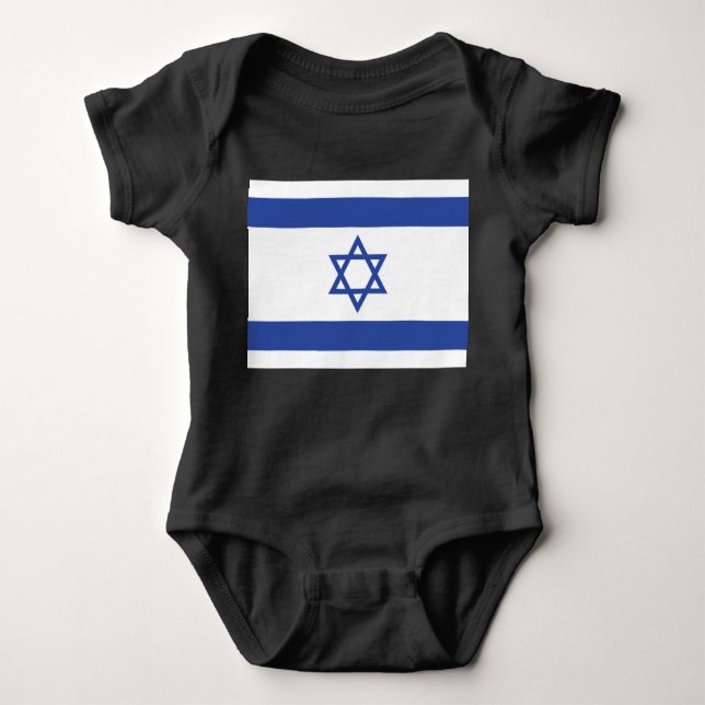 Body Para Bebê Estado de Israel Bandeira, Estrela do Judaísmo Dav (Frente)
