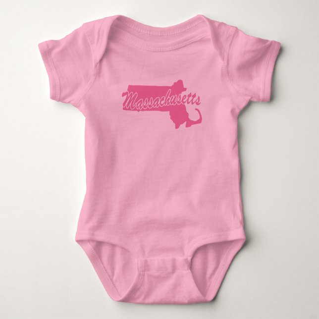 Body Para Bebê Estado de Massachusetts Shape Baby Bodycase (Frente)