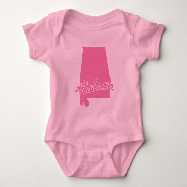 Body Para Bebê Estado Do Alabama Shape Baby Bodycase (Frente)