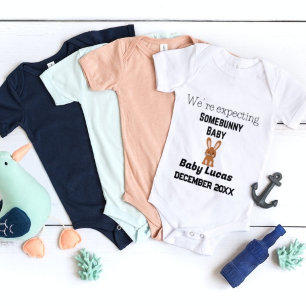 Body Para Bebê Estamos esperando algum coelhinho anúncio de gravi