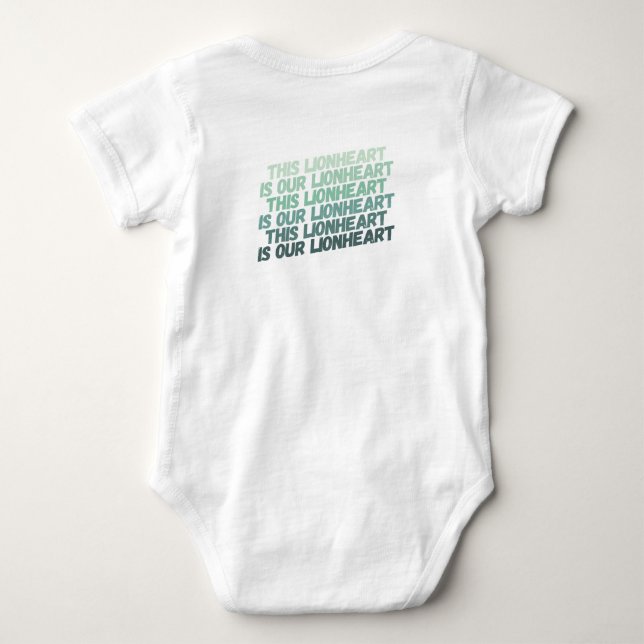 Body Para Bebê Este Coração-Leão (Baby) (Verso)