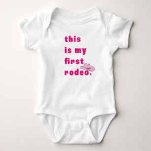 Body Para Bebê Este é o meu primeiro rodeio a rosa