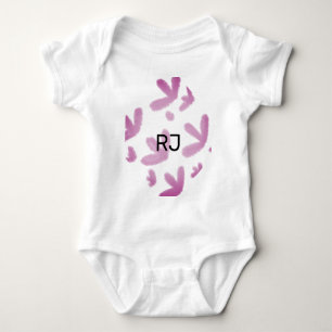 BODY PARA BEBÊ ESTILO CHIC ELEGANTE MONOGRAMA MODERNO MINIMALISTA