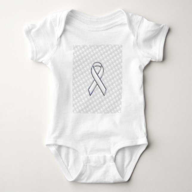 Body Para Bebê Estilo Chrome Houndstooth de Sensibilização da Fit (Frente)