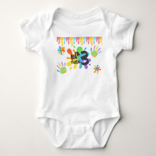Body Para Bebê Estilo de Crayon Editável - Pintura de Artsy e Par