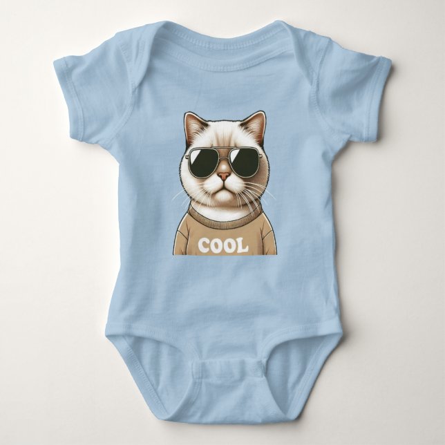 Body Para Bebê Estilo de gato (Frente)