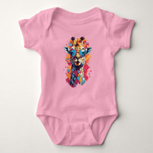 Body Para Bebê Estilo de grafite Girafa Portrait-58567