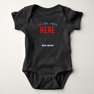 BODY PARA BEBÊ ESTILOSO MODERNO PERSONALIZÁVEL PRETO VERIFICADO C