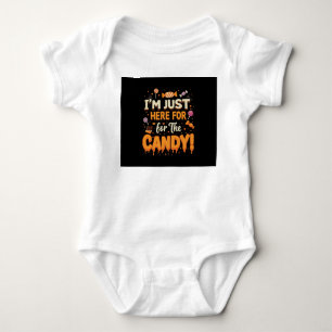 Body Para Bebê Estou aqui só pelos doces! Bodysuit de Halloween