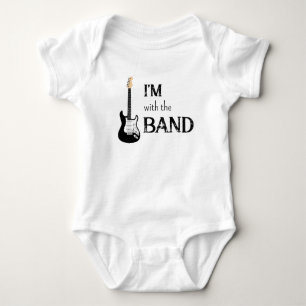 Body Para Bebê Estou com a Banda Bodysuit de Guitarra Elétrica pa