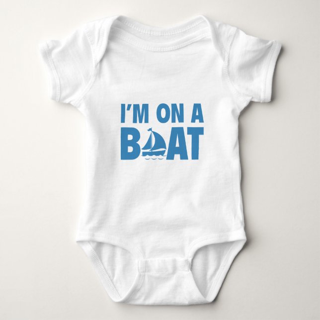 Body Para Bebê Estou Em Um Barco (Frente)