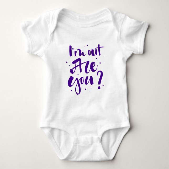 Body Para Bebê Estou fora, não é? (Frente)