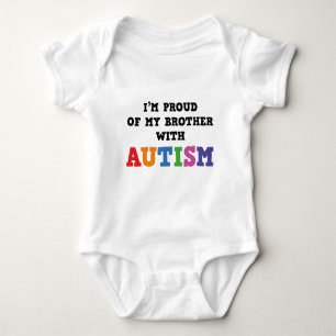 Body Para Bebê Estou Orgulhoso do Meu Irmão com Autismo