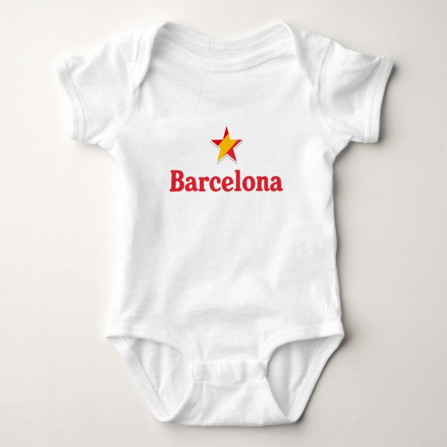 Body Para Bebê Estrelas da Espanha – Barcelona (Frente)