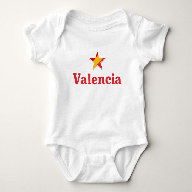 Body Para Bebê Estrelas da Espanha – Valência (Frente)