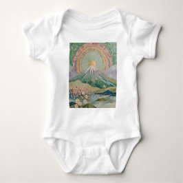 Body Para Bebê Ethereal Bloom: Pastel Mosaic Volcano in Spring