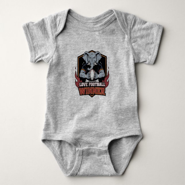Body Para Bebê Eu adoro futebol americano (Frente)