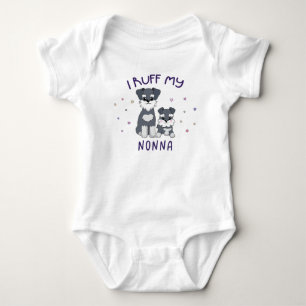 Body Para Bebê Eu Adoro Minha Nonna - Cachorrinhos Fofos