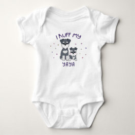 Body Para Bebê Eu Adoro Minha Yaya - Cachorrinhos Fofos