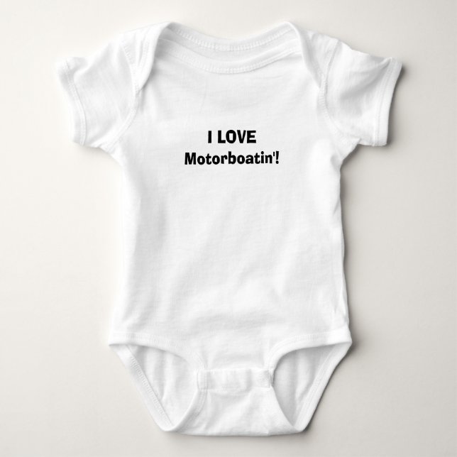 Body Para Bebê Eu Adoro Motorboaty! Onsie (Frente)