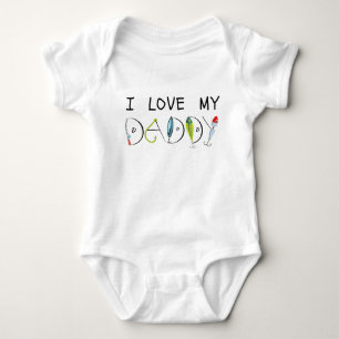 Body Para Bebê Eu Adoro O Meu Dia de os pais Pai De Presente Ter