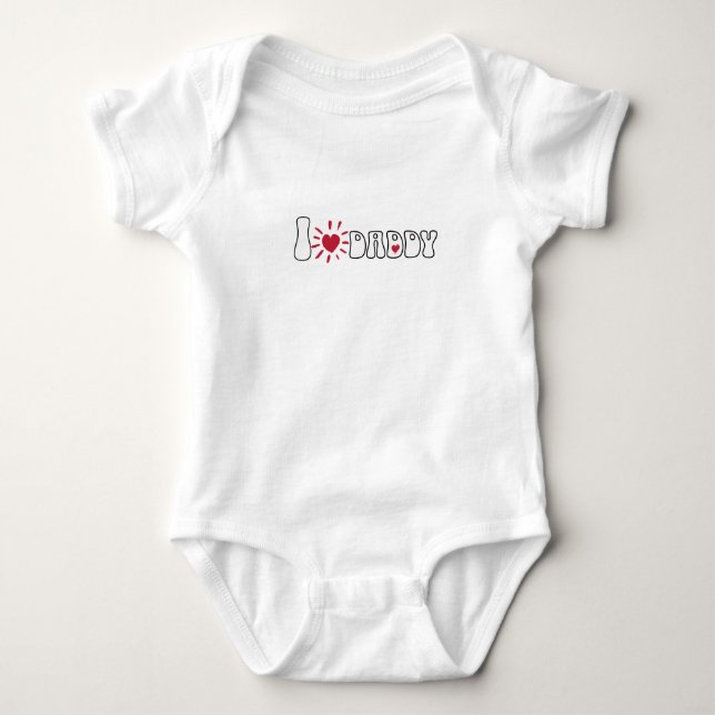 Body Para Bebê Eu adoro Pai (Frente)