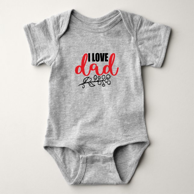Body Para Bebê Eu adoro Pai (Frente)
