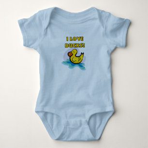 Body Para Bebê Eu Adoro Patos