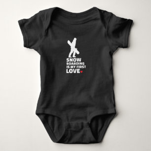 Body Para Bebê Eu adoro snowboard Na moda