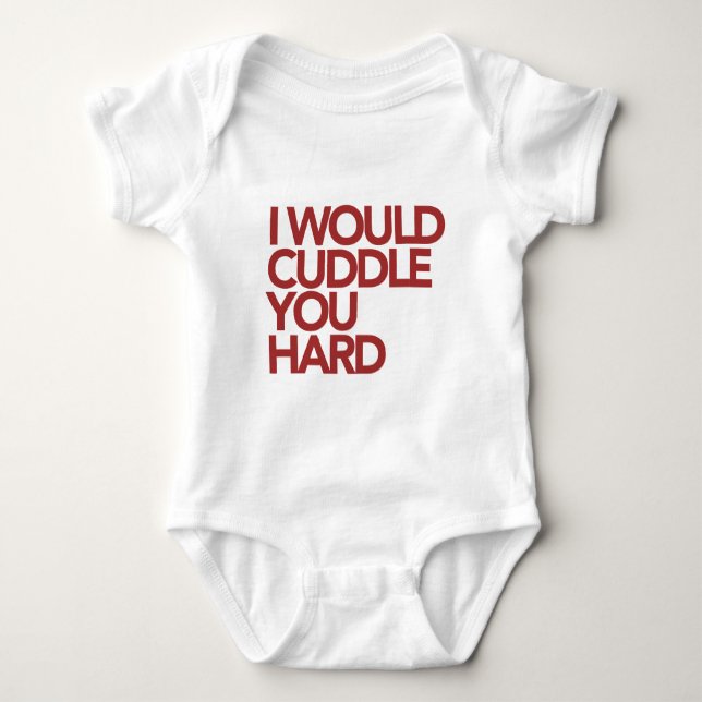 Body Para Bebê Eu afagá-lo-ia duro (Frente)