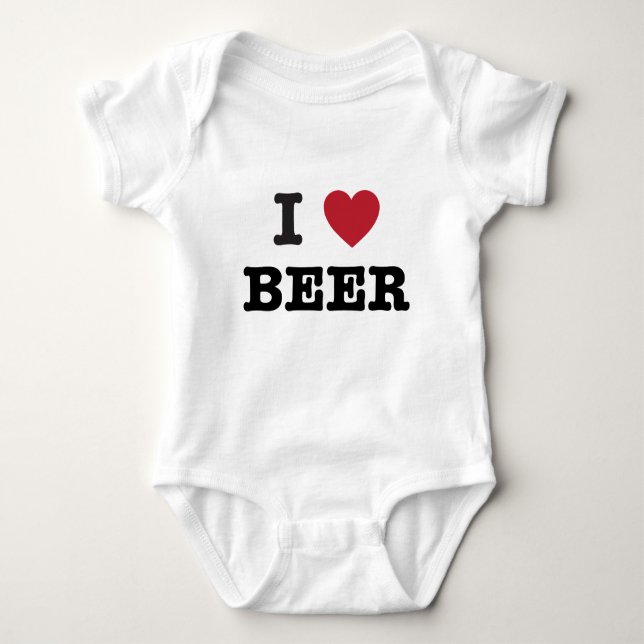 Body Para Bebê eu amo a cerveja (Frente)