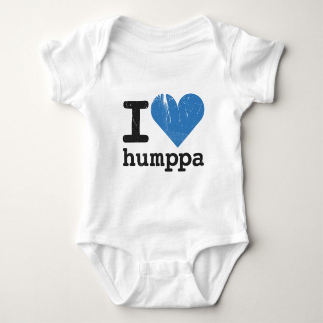 Body Para Bebê Eu amo a criança do azul de Humppa (Frente)