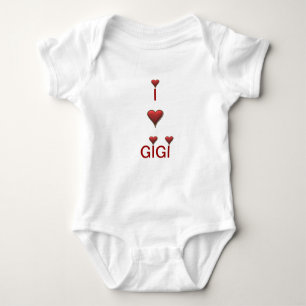 Body Para Bebê Eu amo a criança do bebê de Gigi