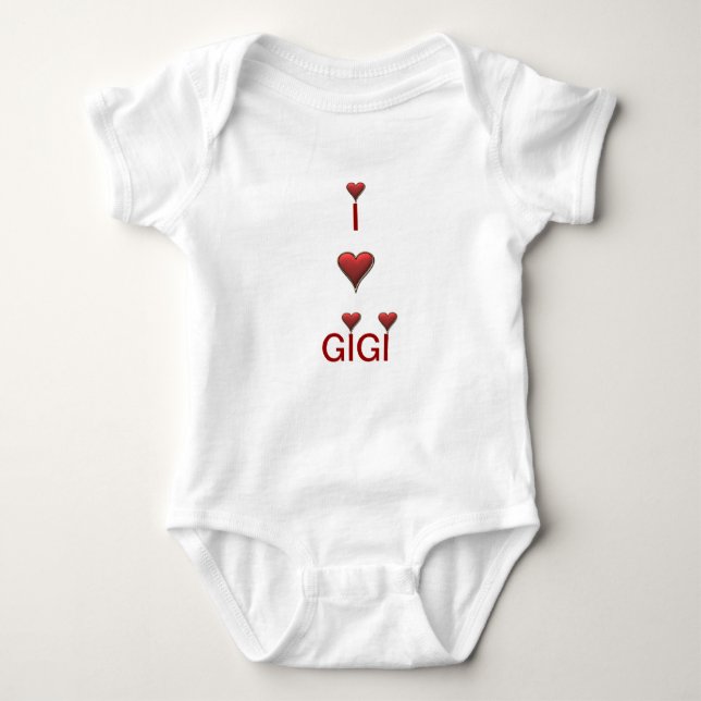 Body Para Bebê Eu amo a criança do bebê de Gigi (Frente)