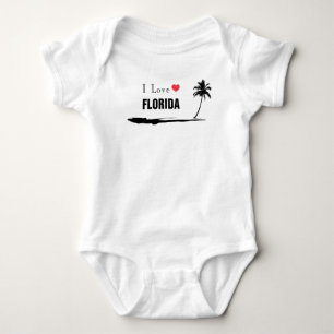 Body Para Bebê Eu amo a Florida