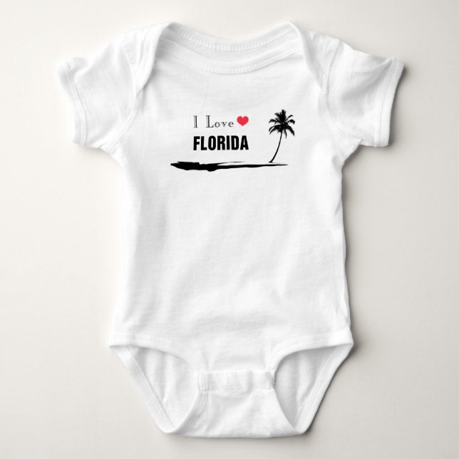 Body Para Bebê Eu amo a Florida (Frente)