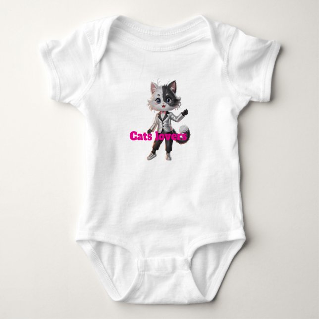 Body Para Bebê Eu amo gato (Frente)