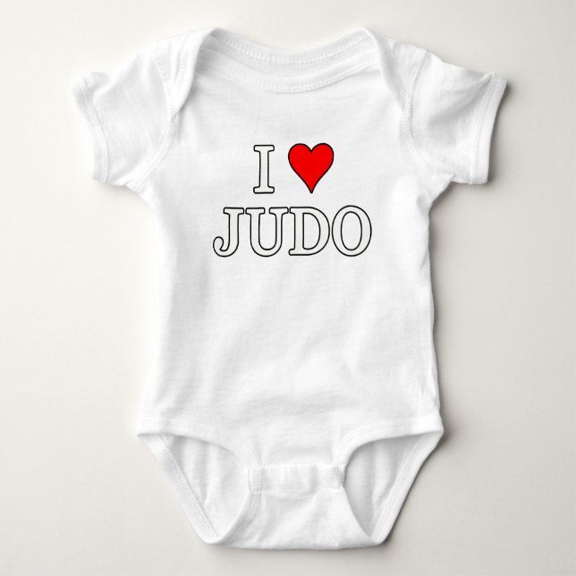 Body Para Bebê Eu Amo Judo (Frente)