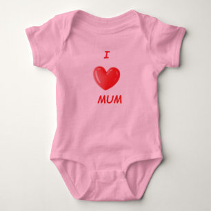 Body Para Bebê Eu Amo MAMÃE