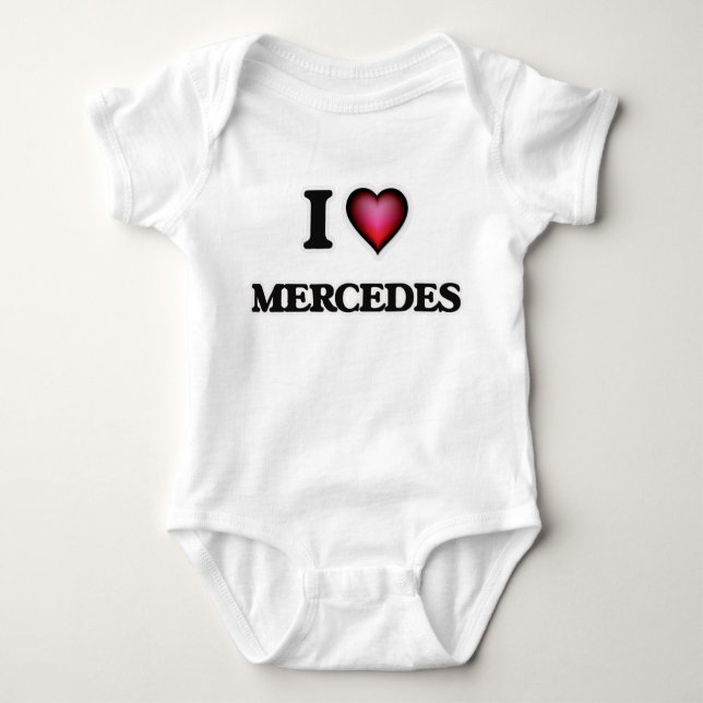 Body Para Bebê Eu Amo Mercedes (Frente)
