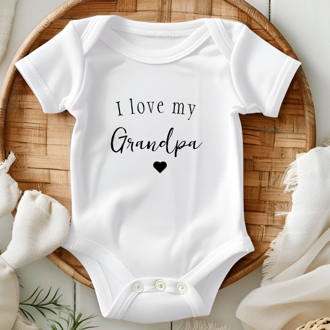 Body Para Bebê Eu Amo Meu Avô Anúncio de Gravidez  (Criador carregado)