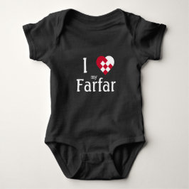 Body Para Bebê Eu amo meu bebê fofo Farfar (pai do pai)