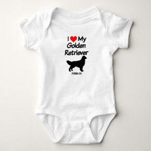 Body Para Bebê Eu Amo Meu Cachorro De Retriever Ouro