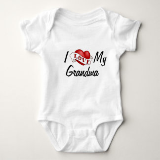 Body Para Bebê Eu amo meu Creeper da criança da avó