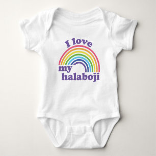 Body Para Bebê Eu Amo Meu Halaboji - Cute Rainbow