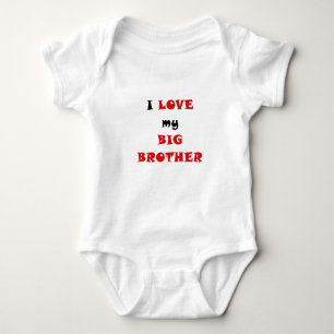 Body Para Bebê Eu amo meu irmão mais velho